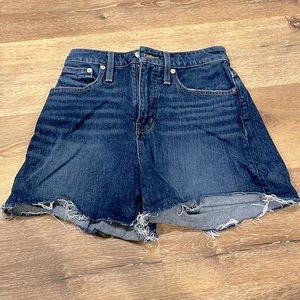 Madewell curvy high rise denim shorts 26w